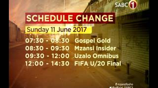 More SABC 1 schedule changes on 11 June [upl. by Kotz]