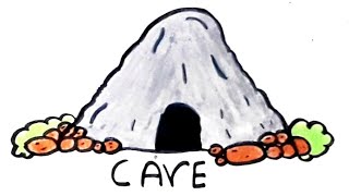 How to draw a cave  easy drawings  for kids  Crafty people [upl. by Megan485]