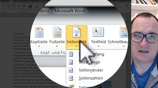 Word Kopfzeile Fußzeile Seitenzahlen einfügen [upl. by Lleder]