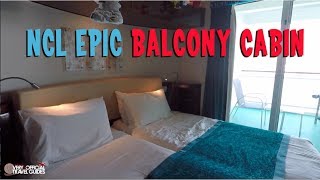 Cruise Cabin Tour  NCL Epic Balcony Cabin [upl. by Dusa905]