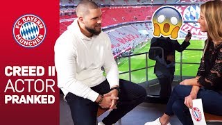 FC Bayern surprises Creed II actor Florian Munteanu [upl. by Demmahom]