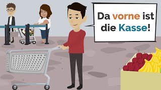 Deutsch lernen  Wortschatz Einkaufen amp Alltag  wichtige Verben [upl. by Verine]