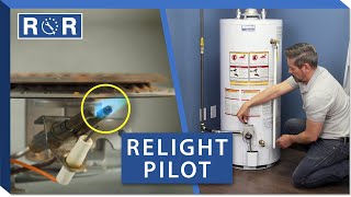 How to Relight the Pilot in a Water Heater  Repair and Replace [upl. by Grati418]