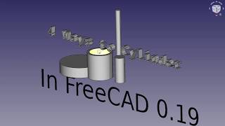 FreeCAD Tutorial  Cylinder Basics  4 Ways to Cylinder [upl. by Baryram]