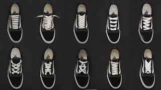 10 NEW WAYS HOW TO LACE YOUR VANS OLD SKOOL  SHOE LACING [upl. by Aryam954]