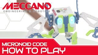 Meccano  MICRONOID CODE HOW TO PLAY [upl. by Perkoff130]