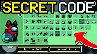 SECRET CODE TO UNLOCK ALL SKINS PETS amp HATS FOR FREE IN AMONG US iOSANDROIDPC [upl. by Otina]