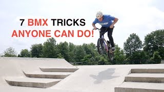 ANYONE CAN DO THESE BMX TRICKS How To Basics [upl. by Aidile193]