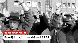 Duitsers in Nederland capituleren spanning Westerbork loopt op  Bevrijdingsjournaal  6 mei 1945 [upl. by Aile]