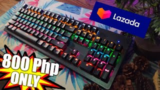 Budget Mechanical Gaming Keyboard  Gigaware K880 Lazada Unboxing  Review TAGALOG [upl. by Ruhtra]