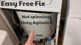 Washer not spinning only agitates FIX [upl. by Agarhs152]