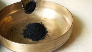 The Art Of Making Kajal Collyrium  The Traditional Indian Way  Blackest Black [upl. by Tirma]