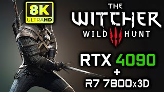 The Witcher 3 Wild Hunt  RTX 4090  8K Benchmark Ultra settings [upl. by Tonry]