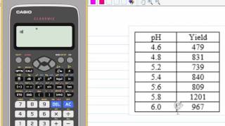 Linear Regression With CASIO fx 991 EX [upl. by Shapiro]