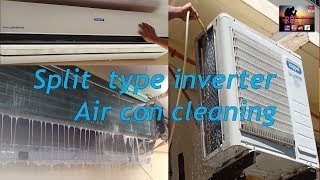 Split Type Inverter Air con Cleaning  Koppel 25hp [upl. by Idolah362]