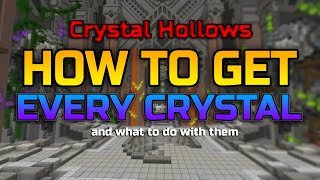 How To Get Every Crystal  Crystal Hollows Guide hypixel skyblock [upl. by Casey]