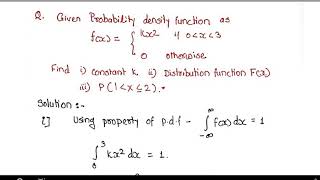 Solved Problems Probability Density function [upl. by Kazue]