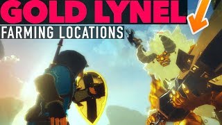 How to Beat and Farm Gold Lynels in Zelda Breath of The Wild [upl. by Blinnie932]