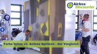 Farbe rollen vs Airless Spritzen  der Vergleich [upl. by Silirama]