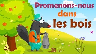 Promenonsnous dans les bois  Comptine avec gestes pour enfants et bébés avec les paroles [upl. by Ilatfen522]