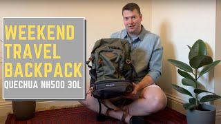 Quechua NH500 30L Weekend Travel Backpack Review with packing [upl. by Youngran175]