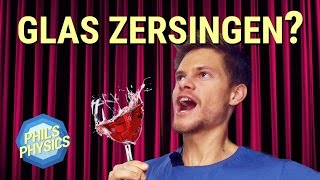 Kann man Glas zersingen Explosion durch Sound in Slow Motion  Phils Physics [upl. by Ballou9]