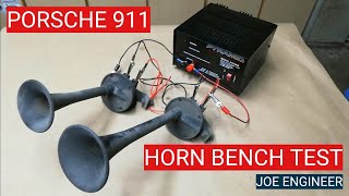 Aircooled Porsche 911 Horn Bench Test [upl. by Rubia]