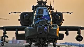 Hellenic Army AH64HA Apache  Airshow Aerobatic Display  AFW2016 Helicopter Stunts [upl. by Cornelie]