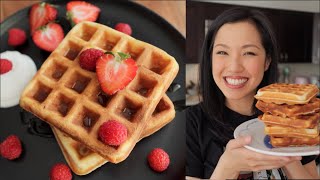 Perfect Waffle Recipe  Crispy amp Fluffy  Lockdown Kitchen [upl. by Elawalo911]