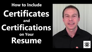 Certificates and Certifications on Your Resume [upl. by Wolfson89]