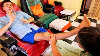 ASMR Reflexology Thai Oil Foot Massage [upl. by Ahsinit170]