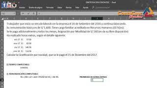 Cálculo de Gratificaciones con Horas Extras  DERECHO LABORAL  CONTABILIDAD gratificaciones [upl. by Il]