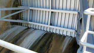 Garrison Dam spillway gates open [upl. by Oiril]