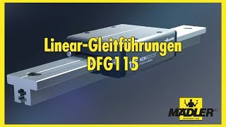 MÄDLER® LinearGleitführung DFG115  Plain bearing friction guide [upl. by Naerb]