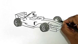 How to Draw a Formula 1 Car [upl. by Mel]