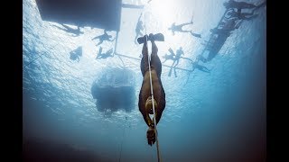 VB2018 Alexey Molchanovs World Record Dive to 130m [upl. by Ynnaej63]