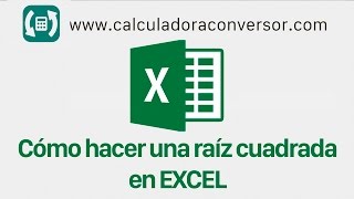 Cómo hacer la raíz cuadrada en EXCEL [upl. by Enail]