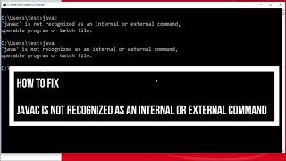 How to fix javac is not recognized as an internal or external command Windows 10 [upl. by Savitt]