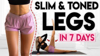 SLIM and TONED LEGS in 7 Days  8 minute Home Workout [upl. by Sofia]