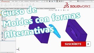 Tutorial SOLIDWORKS  Aprende a realizar Moldes con métodos alternos [upl. by Reifnnej]