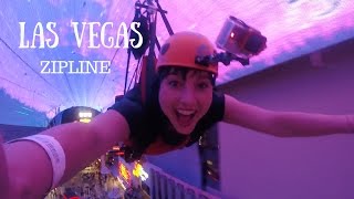 Downtown Las Vegas Zipline  Slotzilla [upl. by Dedie29]