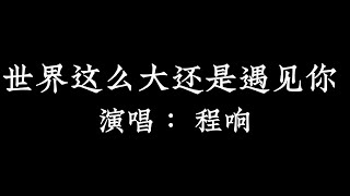 世界这么大还是遇见你 程响【拼音歌词 Pinyin Lyrics】《世界这么大还是遇见你，一起走过许多个四季》高音质 [upl. by Olocin]