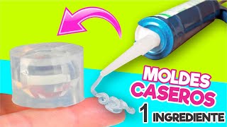 Cómo hacer 10 MOLDES CASEROS de SILICON con 1 solo INGREDIENTE [upl. by Ylaek377]