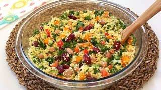 Couscous Salad Recipe High Protein amp Healthy [upl. by Dnumyar]