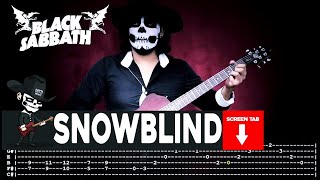 【BLACK SABBATH】 Snowblind  cover by Masuka  LESSON  GUITAR TAB [upl. by Atika]