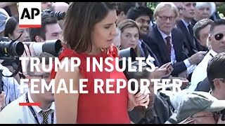 Trump has testy exchange insults female reporter [upl. by Arel999]