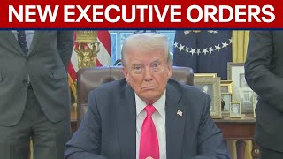 President Trump signs new executive orders [upl. by Atiral]