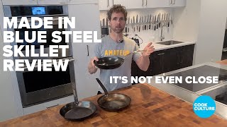 Review of the MADE IN Blue Carbon Steel Skillet [upl. by Hofmann]