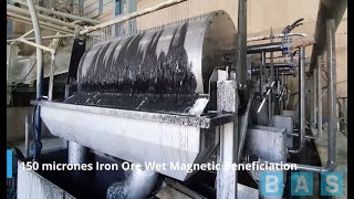 BAS® Wet Magnetic Drum Separator Micronized Fe3O4 Iron Ore Beneficiation [upl. by Dich87]