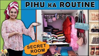 PIHU KA DAILY ROUTINE  Secret Room amp Home Tour  Sunday Routine  Aayu and Pihu Show [upl. by Eleanore646]